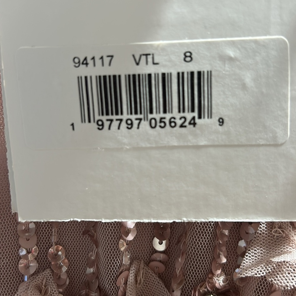 Mac Duggal Dusty Rose Beaded Midi Dress - Picture 7 of 7